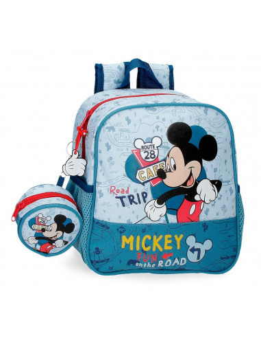 MOCHILA ADAP. 25CM. MICKEY ROAD TRIP