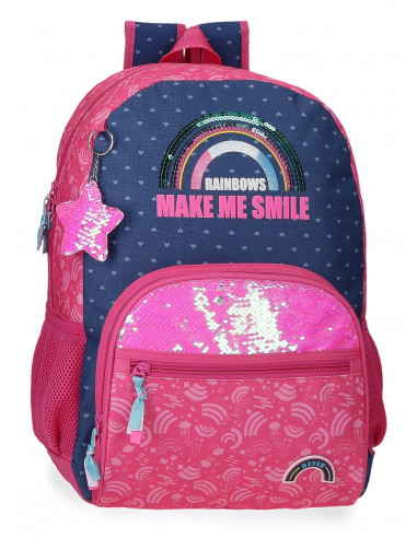 MOCHILA ADAPT 45CM.MOVOM GLITTER RAINBOW