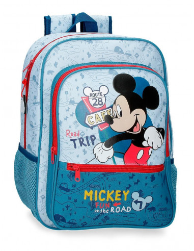 MOCHILA ADAP. 38CM. MICKEY ROAD TRIP