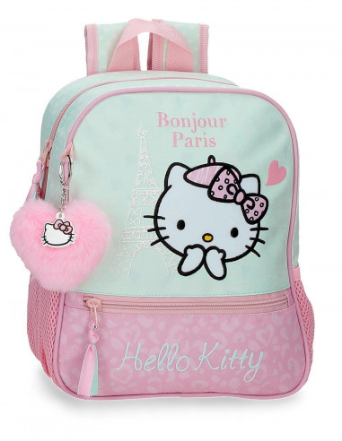 MOCHILA ADAP.28CM.HELLO KITTY PARIS