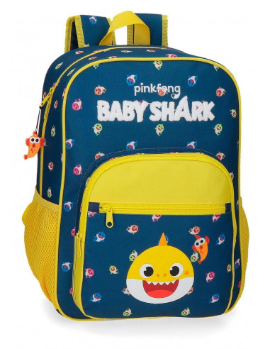 MOCHILA ADAPT. 38CM.BABY SHARK MY GOOD FRIEND