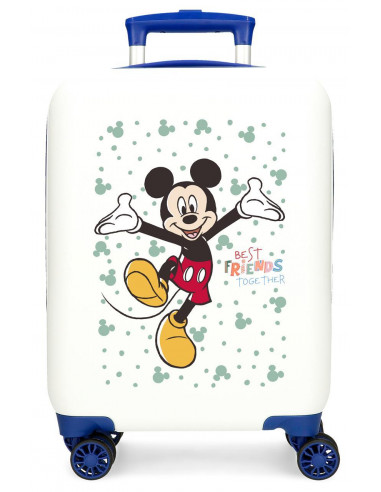 TROLLEY ABS 50 CM.4R. MICKEY BEST FRIENDS TOGETHER BLANCO