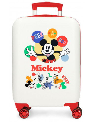 TROLLEY ABS 50 CM.4R MICKEY PEEK A BOO BLANCO