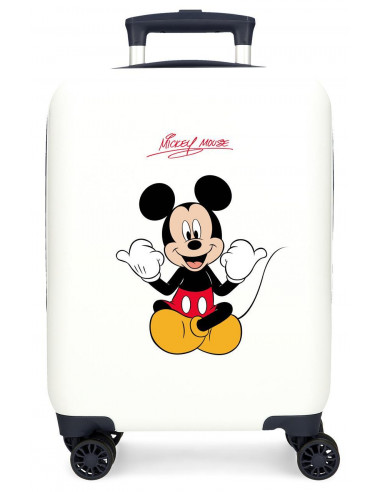 TROLLEY ABS 50 CM.4R MICKEY CHEERFUL BLANCO