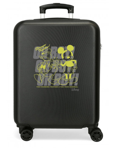 TROLLEY ABS 55CM.4R. MICKEY OH BOY NEGRO