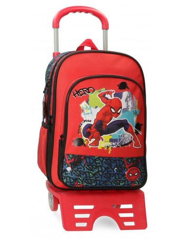 MOCHILA ADAP.40CM.C/CARRO SPIDERMAN URBAN