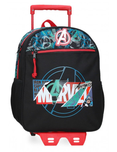 MOCHILA ADAP 33CM. C/CARRO MARVEL SHIELD