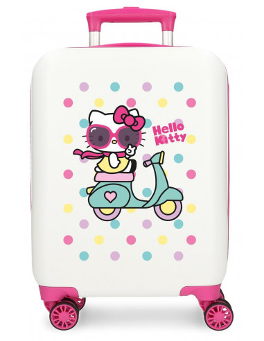 TROLLEY ABS 50 CM.4R HELLO KITTY GIRL GANG BLANCO