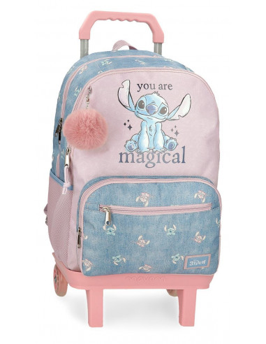 MOCHILA ADAP,44CM,C/CARRO STITCH YOU ARE MAGICAL