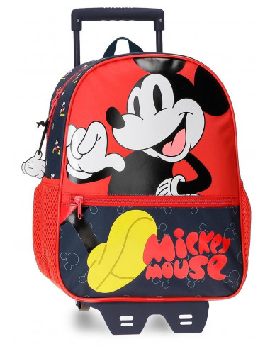 MOCHILA ADAP 33CM. C/CARRO MICKEY MOUSE FASHION