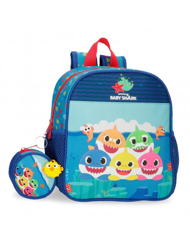 MOCHILA 25 CM. BABY SHARK HAPPY FAMILY