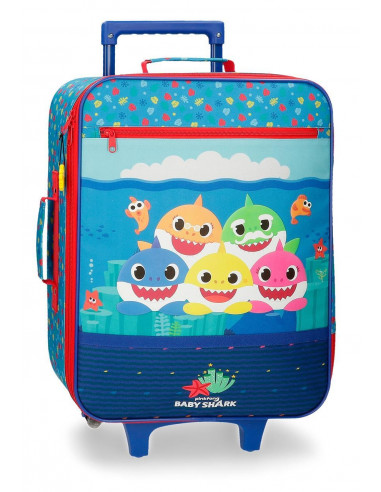 TROLLEY SOFT 50CM.2R.BABY SHARK HAPPY FAMILY