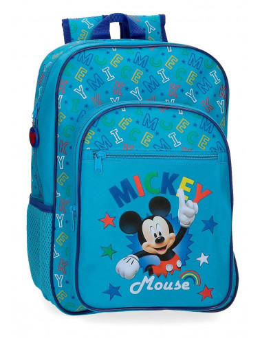 MOCHILA ADAP.38CM.MICKEY STARS