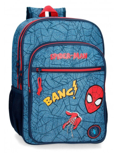 MOCHILA 42CM 2C. SPIDERMAN DENIM