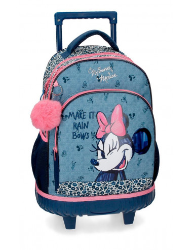 MOCHILA COMPACT 2R. MINNIE MAKE IT RAIN BOWS