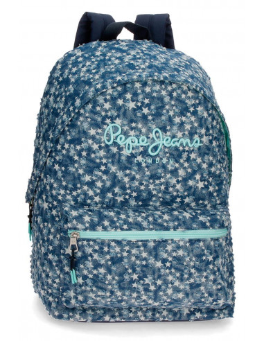 MOCHILA 44CM. PJL PJL DENIM STAR AZUL