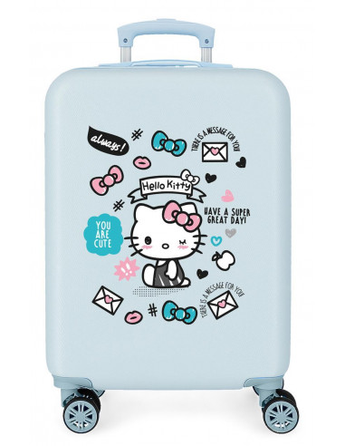 TROLLEY ABS 55CM.4R HELLO KITTY YOU ARE CUTE