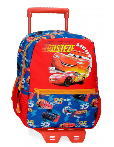 MOCHILA ADAP.28CM.C/CARRO CARS RUSTEZE LIGHTYEAR