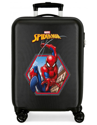 TROLLEY ABS 55CM.4R.SPIDERMAN GEO NEGRO