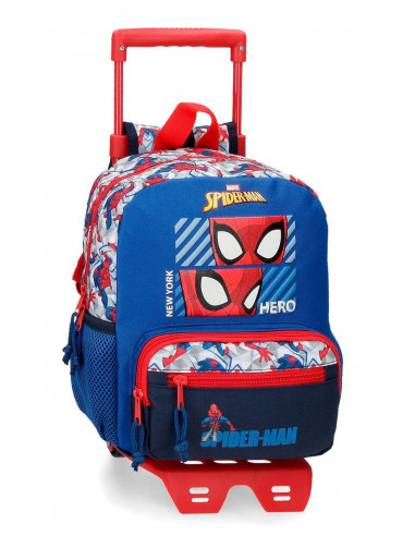 MOCHILA ADAP.28CM.C/CARRO SPIDERMAN HERO