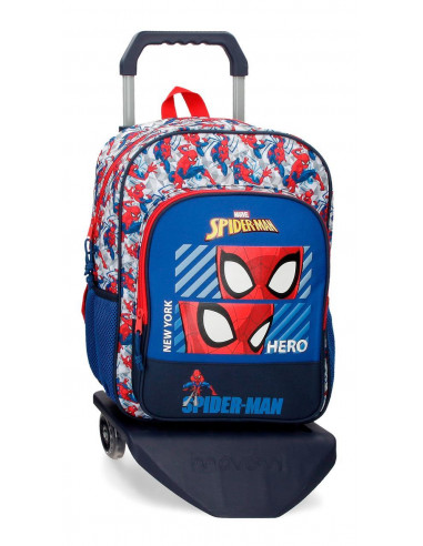 MOCHILA ADAP.38CM.C/CARRO SPIDERMAN HERO