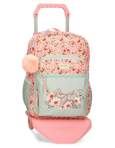 MOCHILA ADAP. 38CM C/CARRO MOVOM ROMANTIC GIRL