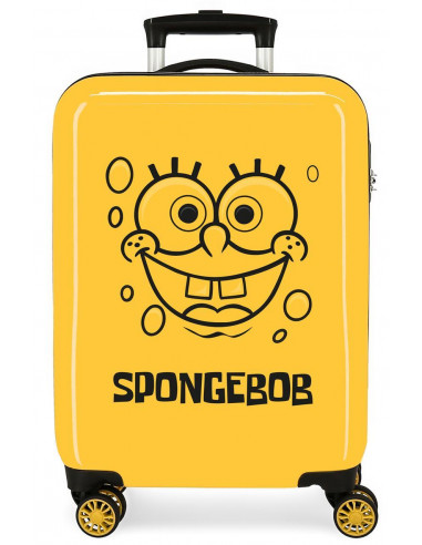 TROLLEY ABS 55CM.4R SPONGE BOB OCRE