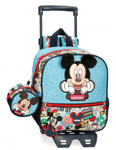 MOCHILA ADAP. C/CARRO 25 CM. MICKEY BE COOL