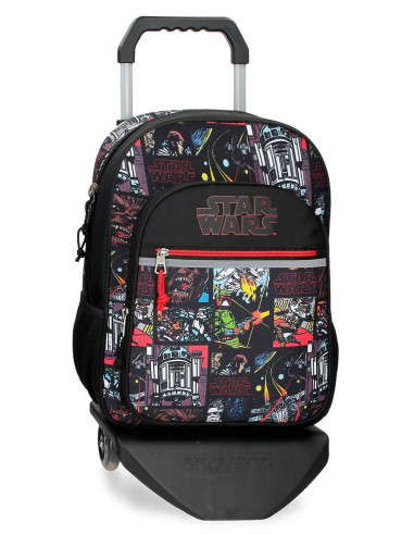 MOCHILA ADAP.38CM.C/CARRO STAR WARS GALACTIC TEAM