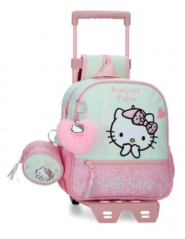 MOCHILA ADAP.25CM.C/CARRO HELLO KITTY PARIS