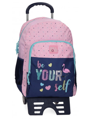 MOCHILA ADAPT. 46CM C/CARRO ROLL ROAD BE YOURSELF