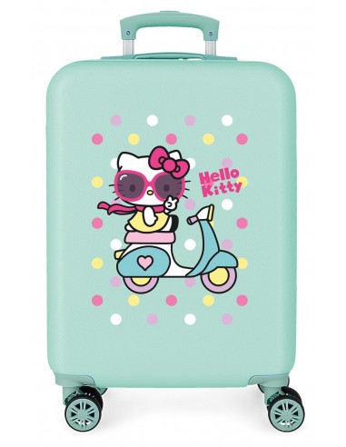 TROLLEY ABS 55CM.4R. GIRL GANG HELLO KITTY TURQUESA