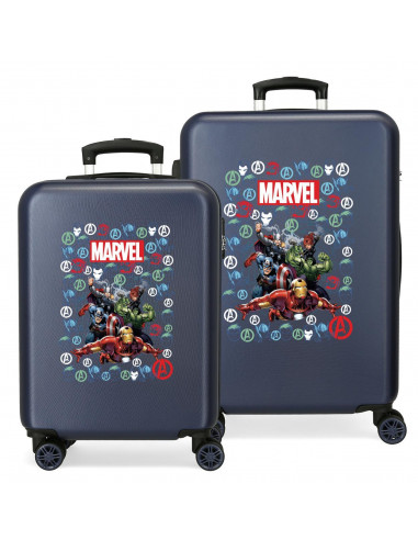 SET/2 TROLLEY  ABS 55-68CM.4R.AVENGERS TEAM MARINO