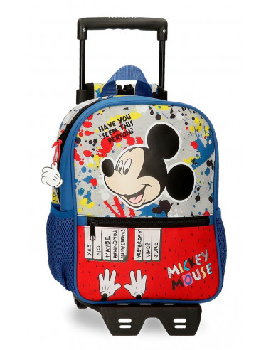 MOCHILA ADAP.28CM.C/CARRO MICKEY COLOUR MAYHEM