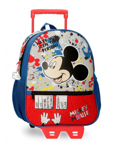 MOCHILA ADAP.33CM. C/CARRO MICKEY COLOUR MAYHEM