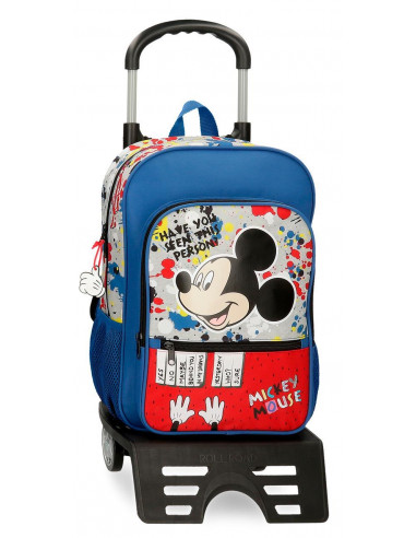 MOCHILA ADAP.38CM. C/CARRO MICKEY COLOUR MAYHEM