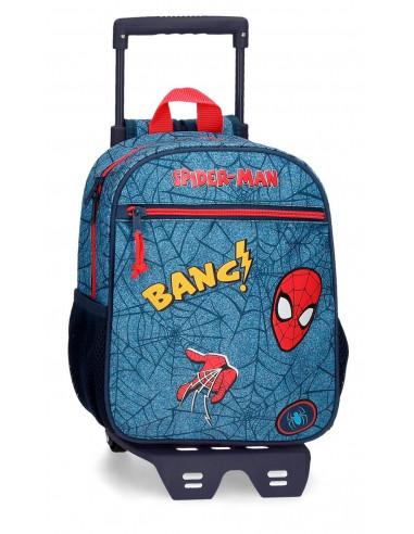 MOCHILA ADAP. 28CM.C/CARRO SPIDERMAN DENIM