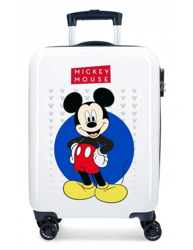 TROLLEY ABS 55CM.4R.MICKEY ENJOY THE DAY BLUE