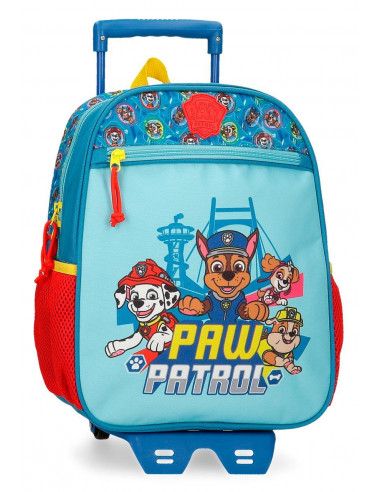 MOCHILA ADAP.33CM. C/CARRO PAW PATROL ALWAYS HEROIC