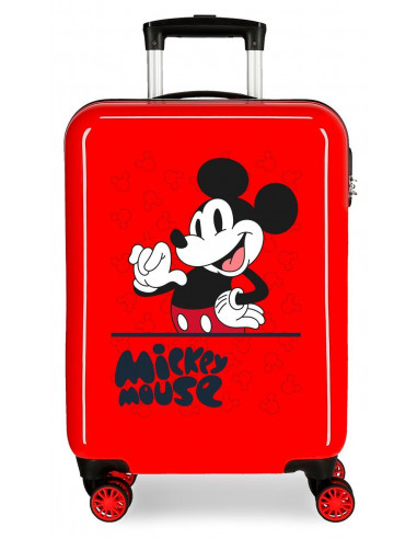 TROLLEY ABS 55CM.4R MICKEY MOUSE FASHION ROJO