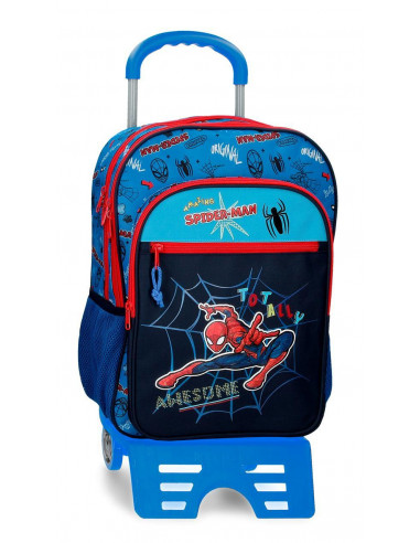 MOCHILA ADAPTABLE 2C. C/CARRO SPIDERMAN TOTALLY AWESOME