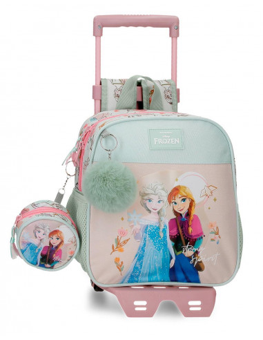 MOCHILA ADAP. 25CM. C/CARRO FROZEN STRONG SPIRIT