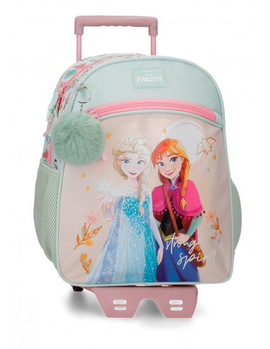 MOCHILA ADAP 33CM. C/CARRO FROZEN STRONG SPIRIT