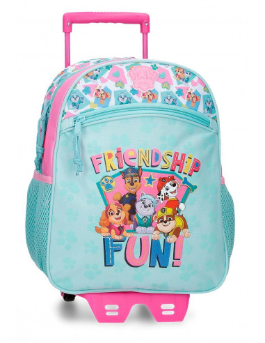 MOCHILA ADAP.33CM. C/CARRO PAW PATROL FRIENDSHIP FUN