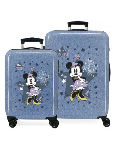 SET 2/ TROLLEYS ABS 55/68CM.4R. MINNIE STYLE