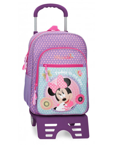 MOCHILA ADAP 40CM.C/CARRO MINNIE TODAY IS MY DAY