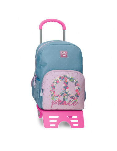 MOCHILA ADAP.42CM C/CARRO ROLL ROAD PEACE