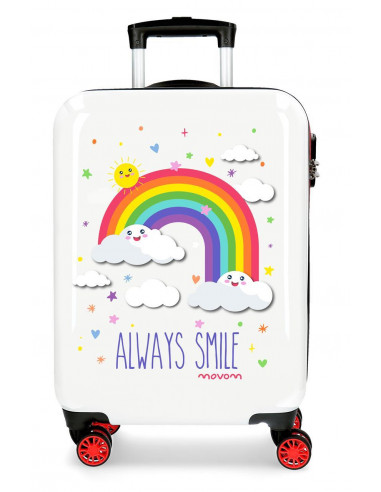 TROLLEY ABS 55CM.4R.ARCOIRIS MOVOM ALWAYS SMILE