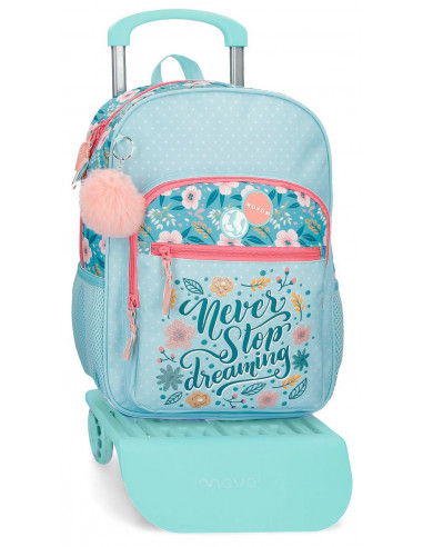 MOCHILA ADAP.38CM C/CARRO MOVOM NEVER STOP DREAMING