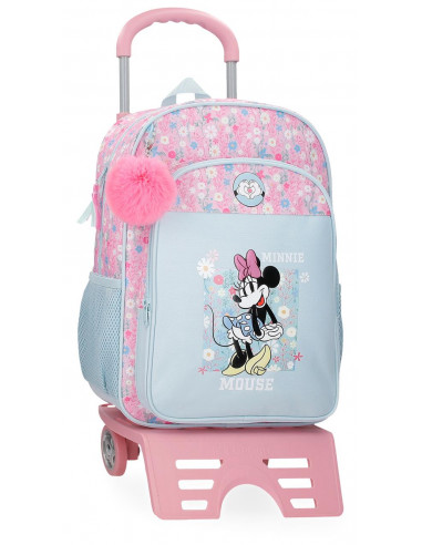 MOCHILA ADAP 33CM. C/CARRO MINNIE HAPPY